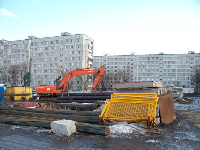 2009 г. Москва, Нагатино-Садовники, мкр.1, корп 29А - ход строительства. Март